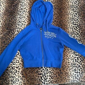 Ed Hardy Royal Blue Zip-Up Hoodie
